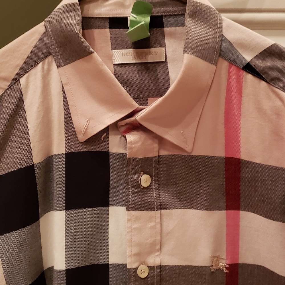 Burberry Men's Long Sleeve Button Down Shirt